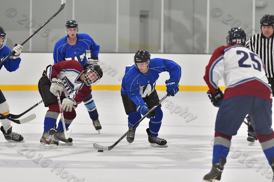 Wheaton College Men\'s Ice Hockey vs Middlesex Community College. - Photo By: KEITH NORDSTROM